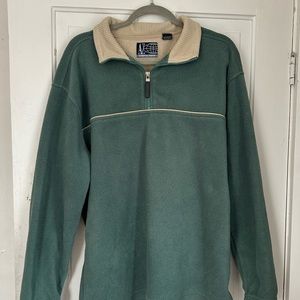 Green fleece quarter zip